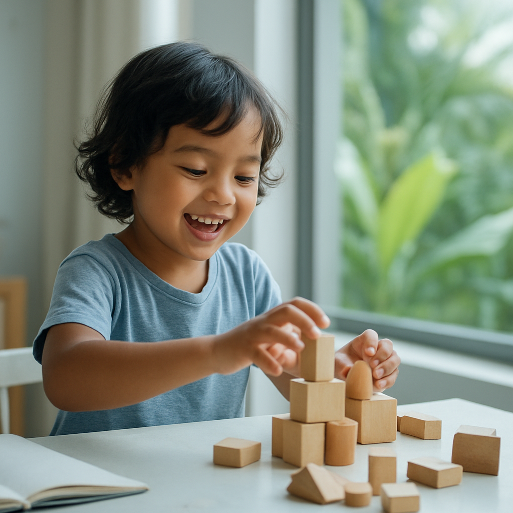 A child exploring and learning in their own way
